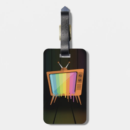 Étiquette À Bagage Rainbow TV (Dos Vertical)