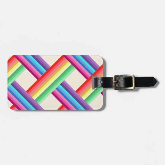 Étiquette À Bagage Rainbow Twist (Devant horizontal)