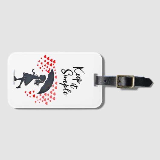 Étiquette À Bagage Raining love artsy (Devant Horizontal)