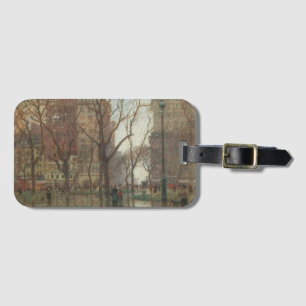 Étiquette À Bagage Rainy Day, Carré de Madison, New York, Paul Cornoy