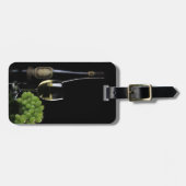 Étiquette À Bagage Raisins de verre à bouteilles de vin blanc (Devant horizontal)