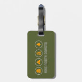 Étiquette À Bagage Randonnée dans le Dakota du Nord (Dos Vertical)