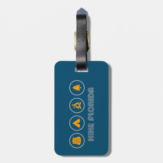 Étiquette À Bagage Randonnée en Floride (Dos Vertical)