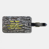 Étiquette À Bagage Randonnée iHIKE Boot Print Tree Bark Arrière - pla (Dos horizontal)