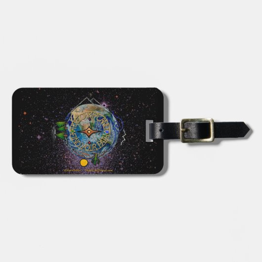 Étiquette À Bagage Randonnée Notre Planète Hiker's Soul Compass Space (Devant horizontal)