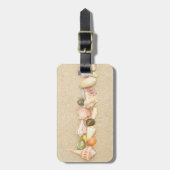 Étiquette À Bagage Rangée de coquilles de mer (Devant Vertical)