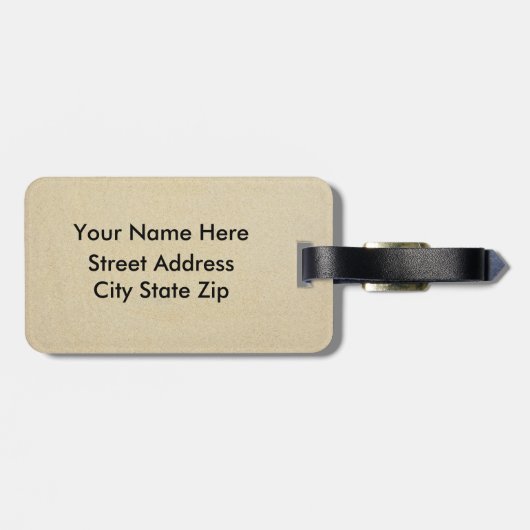 Étiquette À Bagage Rangée de coquilles de mer (Dos horizontal)