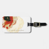 Étiquette À Bagage ranunculus orange vif et blanc (Devant horizontal)