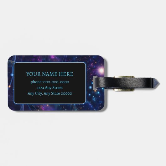 Étiquette À Bagage Rapture nébuleuse (Dos horizontal)