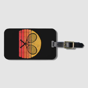 Étiquette À Bagage Raquettes de tennis traversées Retro 80s Sun Vinta