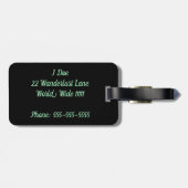 Étiquette À Bagage Rassemblement de l'étiquette de bagage de (Dos horizontal)