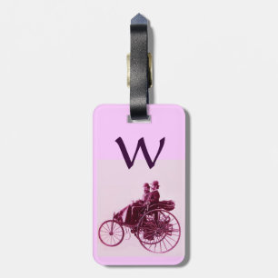 Étiquette À Bagage Rassemblement de voitures anciennes Monogramme