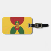 Étiquette À Bagage Rasta Colours Art Abstrait Imprimer (Devant horizontal)