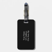 Étiquette À Bagage Rayure personnalisée de turquoise de l'étiquette | (Dos Vertical)