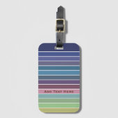 Étiquette À Bagage Rayures arc-en-ciel (Devant Vertical)