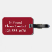 Étiquette À Bagage Rayures bleues et blanches avec le monogramme (Dos horizontal)