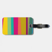 Étiquette À Bagage rayures colorées (Dos horizontal)