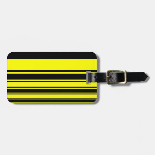 Étiquette À Bagage Rayures de bourdon (Devant horizontal)