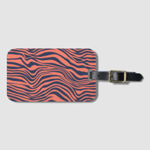 Étiquette À Bagage Rayures de Tigre Glamour Imprimé Animal