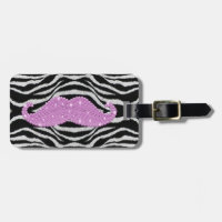 Rayures de zèbre et moustache rose de Bling