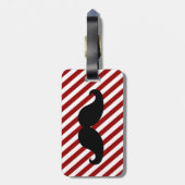 ÉTIQUETTE À BAGAGE RAYURES DRÔLES DE ROUGE DE L'ÉTIQUETTE %PIPE% DE (Dos Vertical)