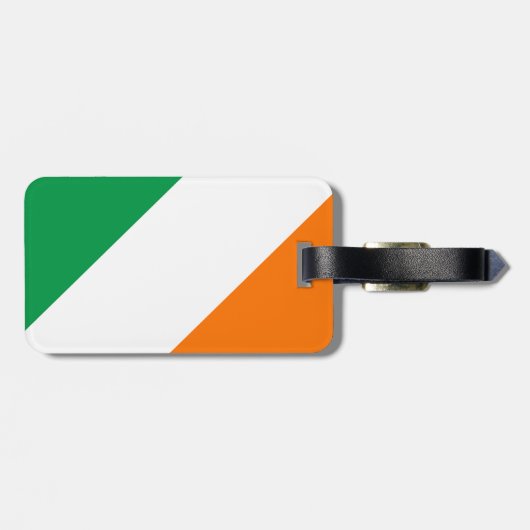 Étiquette À Bagage Rayures oranges blanches vertes (Dos horizontal)