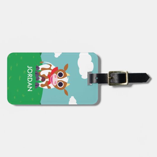 Étiquette À Bagage Reba la vache (Devant horizontal)