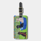 Étiquette À Bagage Réception au bord de la piscine drôle (Devant Vertical)