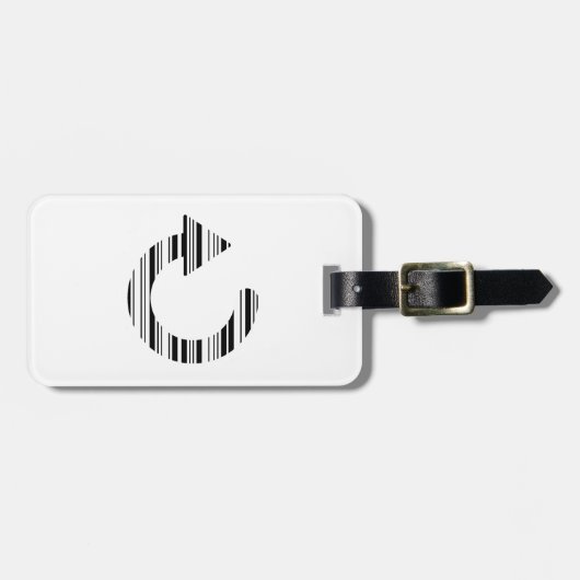 Étiquette À Bagage RECHARGER L'ICÔNE CODE BARRE Modèle de code-barres (Devant horizontal)