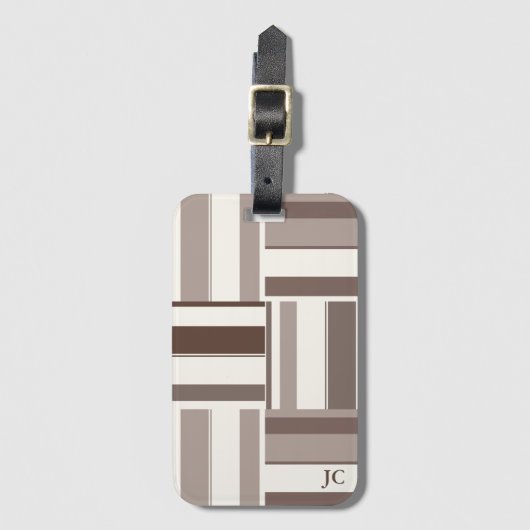 Étiquette À Bagage Rectangles de blocs de couleurs géométriques - Bro (Devant Vertical)