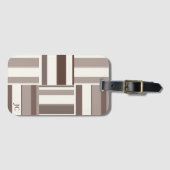 Étiquette À Bagage Rectangles de blocs de couleurs géométriques - Bro (Devant Horizontal)