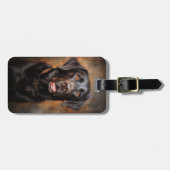 Étiquette À Bagage Récupérateur de chocolat Labrador (Devant horizontal)
