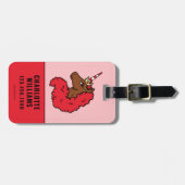 Étiquette À Bagage Red Afro Unicorn (Devant horizontal)