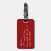 Étiquette À Bagage Red Amaryllis et le lever du soleil d'hiver (Dos Vertical)