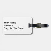 Étiquette À Bagage Red and White (Dos horizontal)