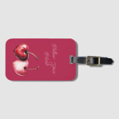 Étiquette À Bagage Red Cherry Hearts (Devant Horizontal)