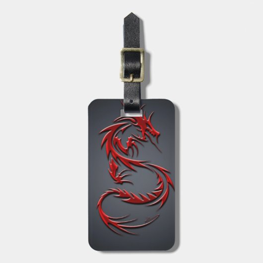 Étiquette À Bagage red draon (Devant Vertical)
