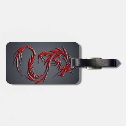 Étiquette À Bagage red draon (Dos horizontal)