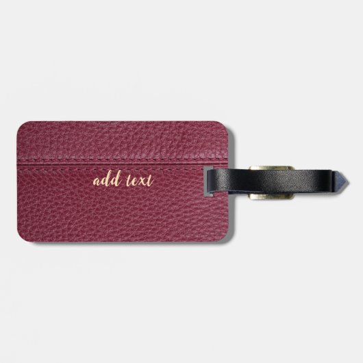 Étiquette À Bagage Red Leather Look File Folder (Dos horizontal)