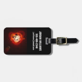 Étiquette À Bagage Red Nwarf Star Orbité Par Une Hypothétique Exoplan (Devant horizontal)