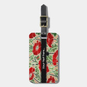 Étiquette À Bagage Red Poppy ~ Balise de bagage (Devant Vertical)