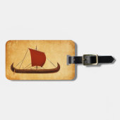 Étiquette À Bagage Red Sail Viking Ship II (Devant horizontal)
