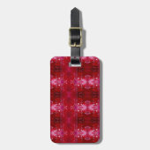 Étiquette À Bagage Red Snapdragon Ikat (Devant Vertical)