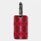 Étiquette À Bagage Red Snapdragon Ikat (Dos Vertical)