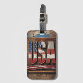 Étiquette À Bagage Reflet du patriotisme : USA (Devant Vertical)