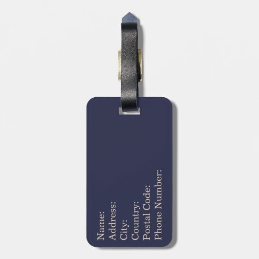 Étiquette À Bagage Réflexion arc-en-ciel dans un style rétro (Dos Vertical)