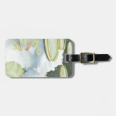 Étiquette À Bagage Réflexion de Koi Pond avec poissons et lys (Devant horizontal)