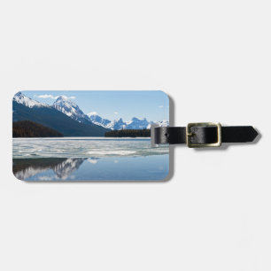 Étiquette À Bagage Réflexion du lac Maligne - Jasper, Alberta, Canada
