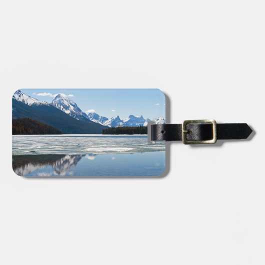 Étiquette À Bagage Réflexion du lac Maligne - Jasper, Alberta, Canada (Devant horizontal)