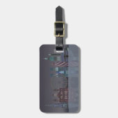 Étiquette À Bagage Réflexions de la nuit Londres Skyline (Devant Vertical)